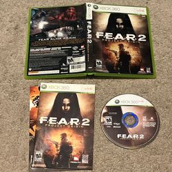 F.E.A.R. 2 Project Origin Xbox 360 Complete CIB w/ Manual