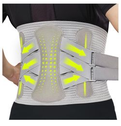 AOFIT Back Brace for Lower Back Pain Relief, Lumbar Support for Women Men S 360° Bionic Embrace, 3D Pulley Compression Lumbar Support Belt for Herniat