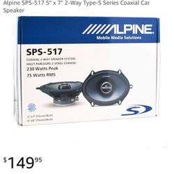 Alpine SPS-517 5" x 7" 2-Way Type-S Series Coaxial Car Speaker