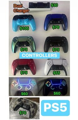 Playstation 5 Controllers Wireless for PS5 console Slim, Pro, Digital white black blue camo