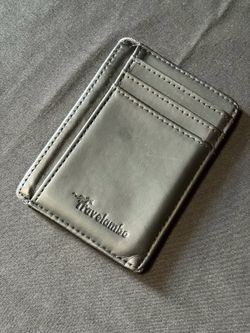 Travelambo Thin Slim Minimalist Black Leather RFID Blocking Mens Wallet