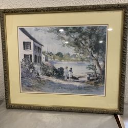 Ray G. Ellis , beautiful wall art print in an amazing frame , the original was water color.  Ray g. Ellis 1 painted over 70 years , he was wid