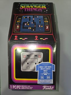 Funko Stranger Things Arcade Cabinet w T-Shirt Size 2XL Netflix New Box