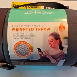 Brand New! Bella Russo Therapeutic Weighted Throw Blanket 40" X 50" - 5LBS. Calming & Comfort