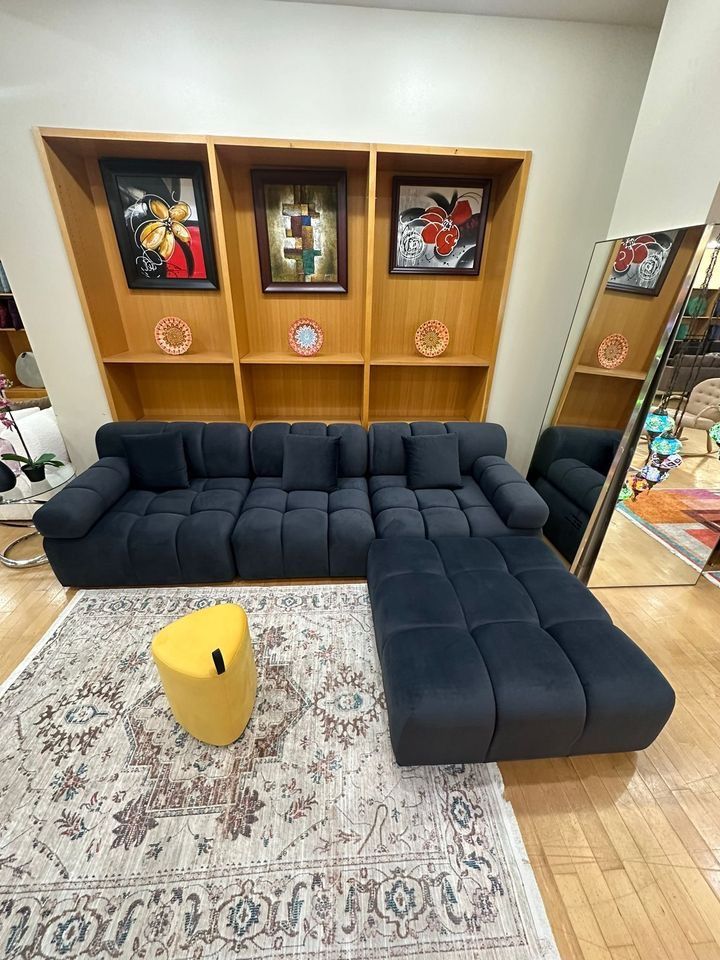 Modern Sectional Matching Ottoman 11 Feet Long