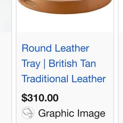 LOW PRICE MOVING- $310 + TAX RETAIL GENUINE LEATHER ACCENT TRAY