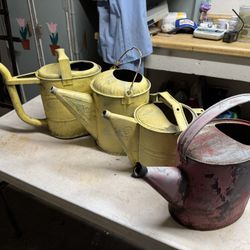 Vintage Oil Can/ Watering Can Planters 
