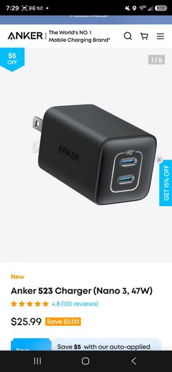 Anker 523 Nano 3 47W Wall Charger