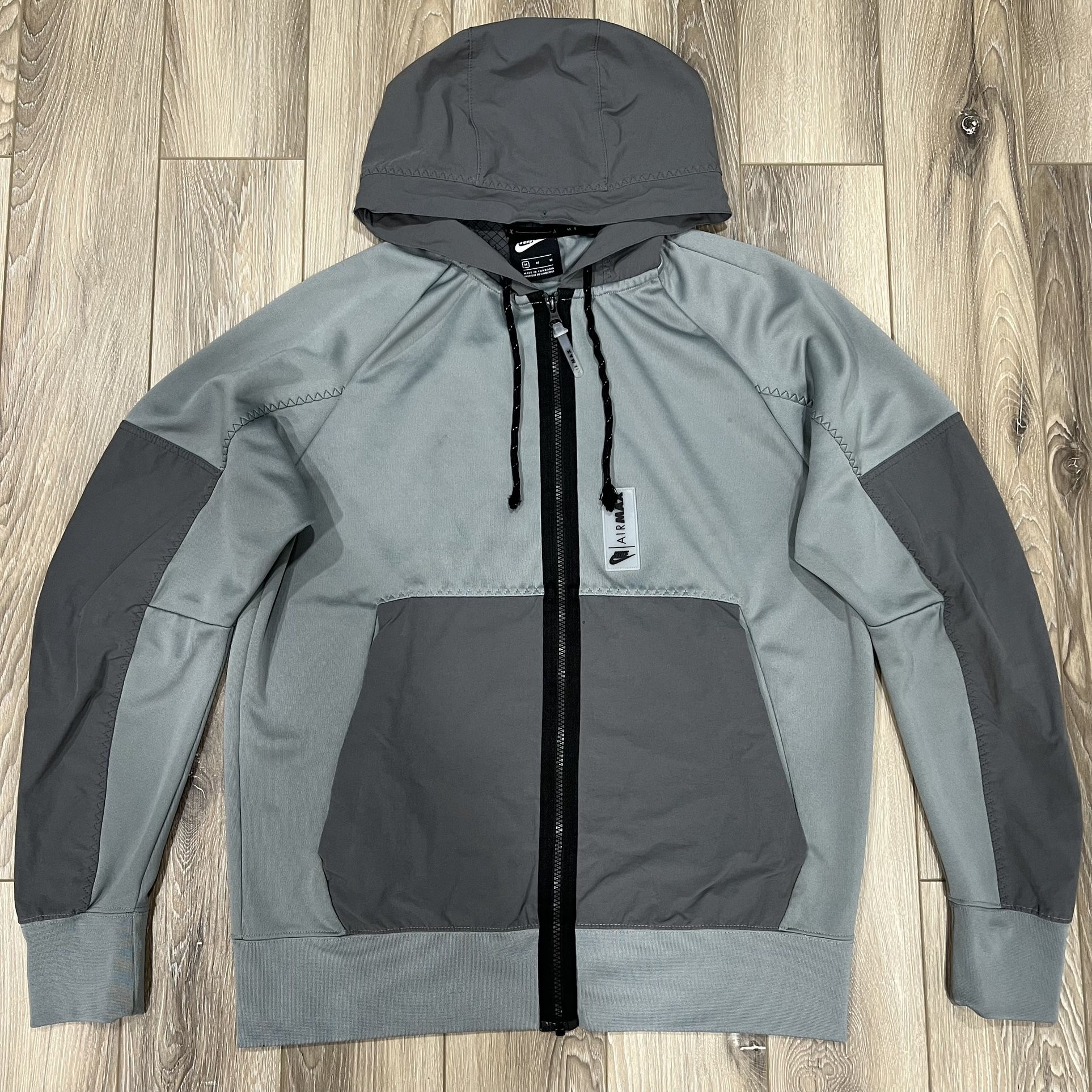 Nike Air Max Full-zip Jacket Hoodie Sportsear Club Medium Gray
