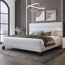 King Size Bed Frame With Memory Foam Mattress 