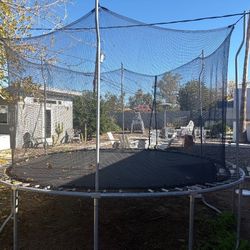 14 Ft Trampoline With Net NEW Mat All Springs