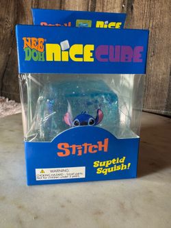 NeeDoh Nice Cube Stitch Squishy – Glitter Sensory Stress Toy
