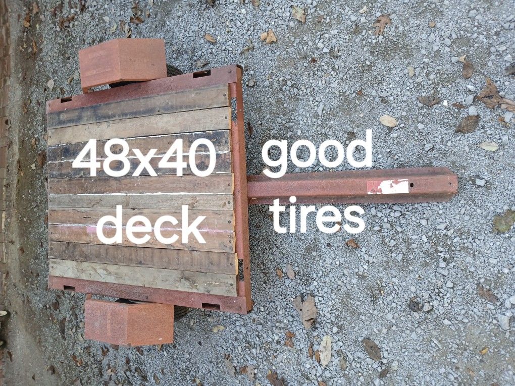 Utility Trailer With 48x40 Deck And Good Tires, Ready To Go 