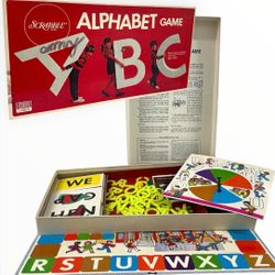 Vintage 1972 Scrabble Alphabet Game Complete Preschool Learning Board Game