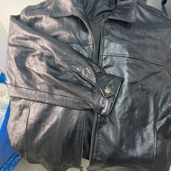 Leather Mens Jacket XL