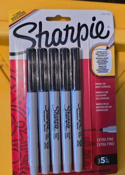 NEW Sharpie Extra Fine Point Permanent Markers 5 Pack