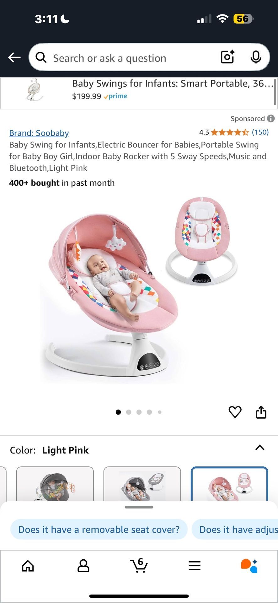 Baby Swing for Infants,Electric Bouncer for Babies