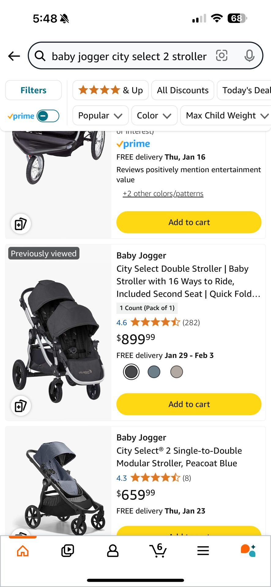 City Select Double Stroller