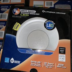 Lithonia Lighting 5/6 Inch White Retrofit LED Recessed Downlight, 12W Dimmable with 3000K Bright White, 687 Lumens (12 Boxes)