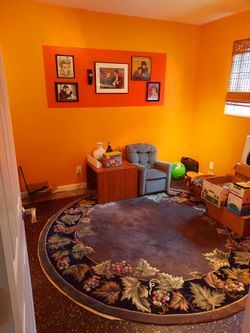 7ft Round Hand Tufted Wool Rug