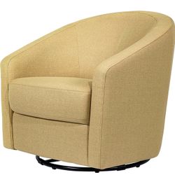 babyletto Madison Swivel Glider in Performance Dijon Eco-Twill, Water Repellent & Stain Resistant, Greenguard Gold and CertiPUR-US Certified