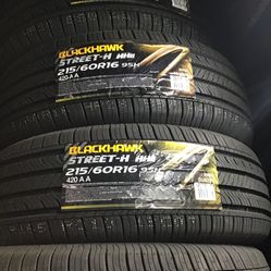 215/60/16 Blackhawk New Tires