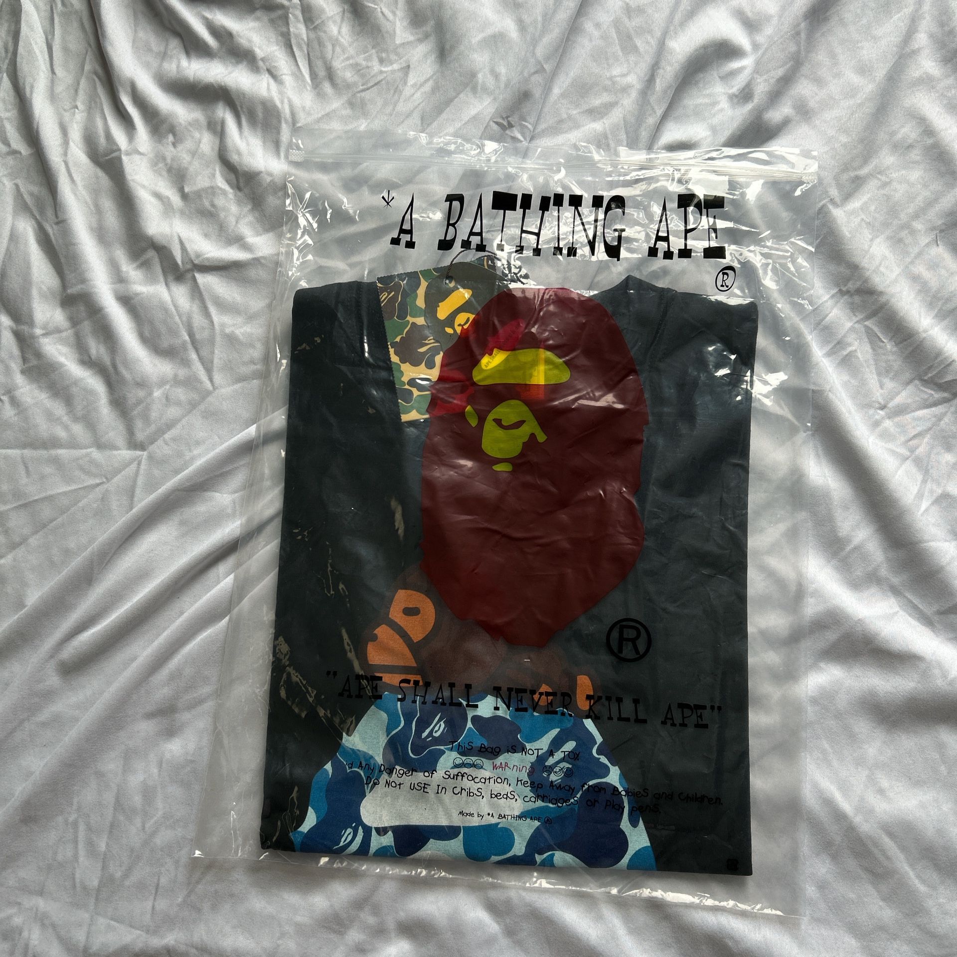 Bape Black And Blue ABC Baby Milo Big Ape Tee