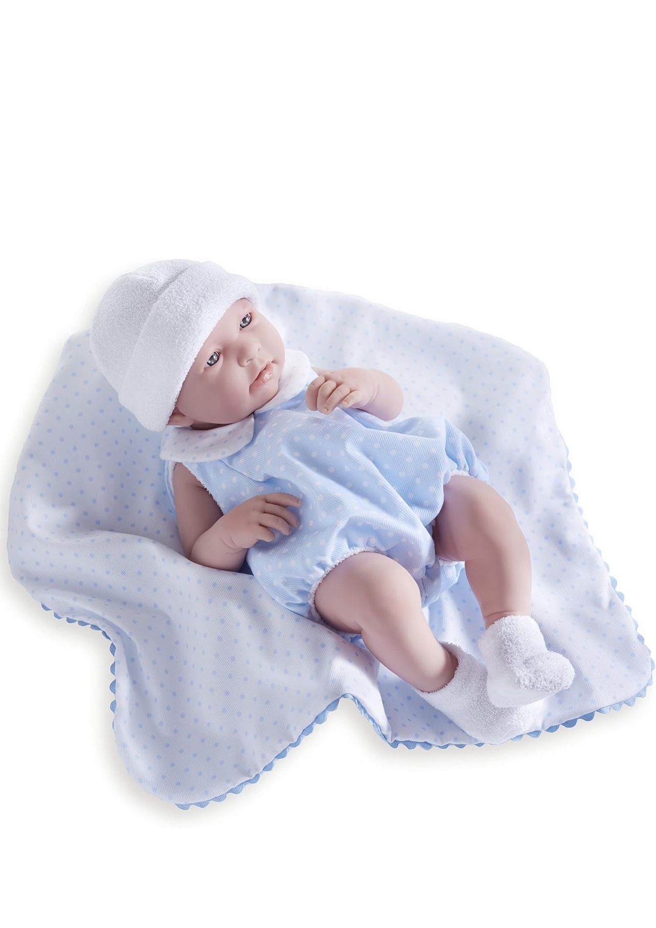 JC Toys La Newborn "REAL BOY" Baby Doll (Realistic 17" Anatomically Correct)