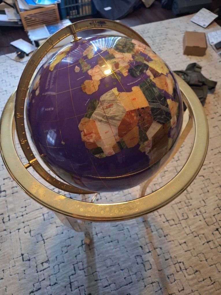 Globe Made Of Semi-Precious Stones