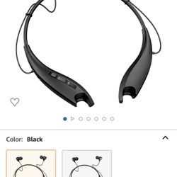 Headphones, Around The Neck Bluetooth Headphones w/Noise Cancelling Microphone, Bluetooth Headset w/ 22hrs Playtime, Neck Earphones Stereo Bass, for M