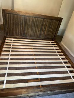 King size wood bed frame