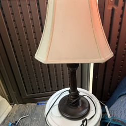Solid Wood Nightstand Lamp With Shade