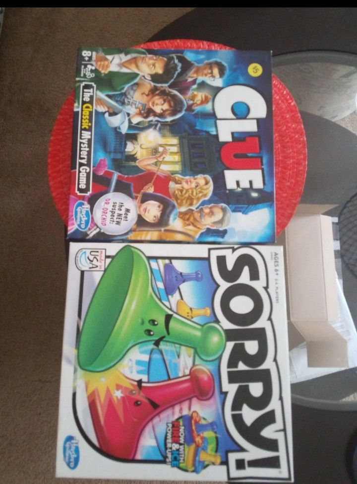 Sorry & Clue Board Games