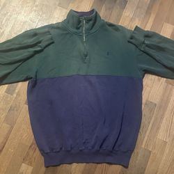 Vintage Norsport 1/4 Zip Pullover Sweatshirt Forest Green - Men's Large