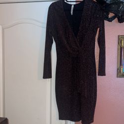 Brown Rose Gold Dress 