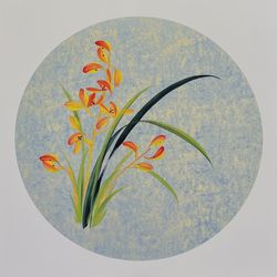 Hand-painted orchid