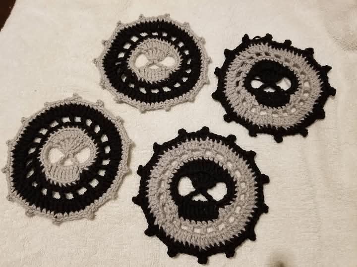 Handmade Skull Coaster Sets