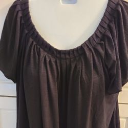 Simple Black Short Sleeve Top SIZE M