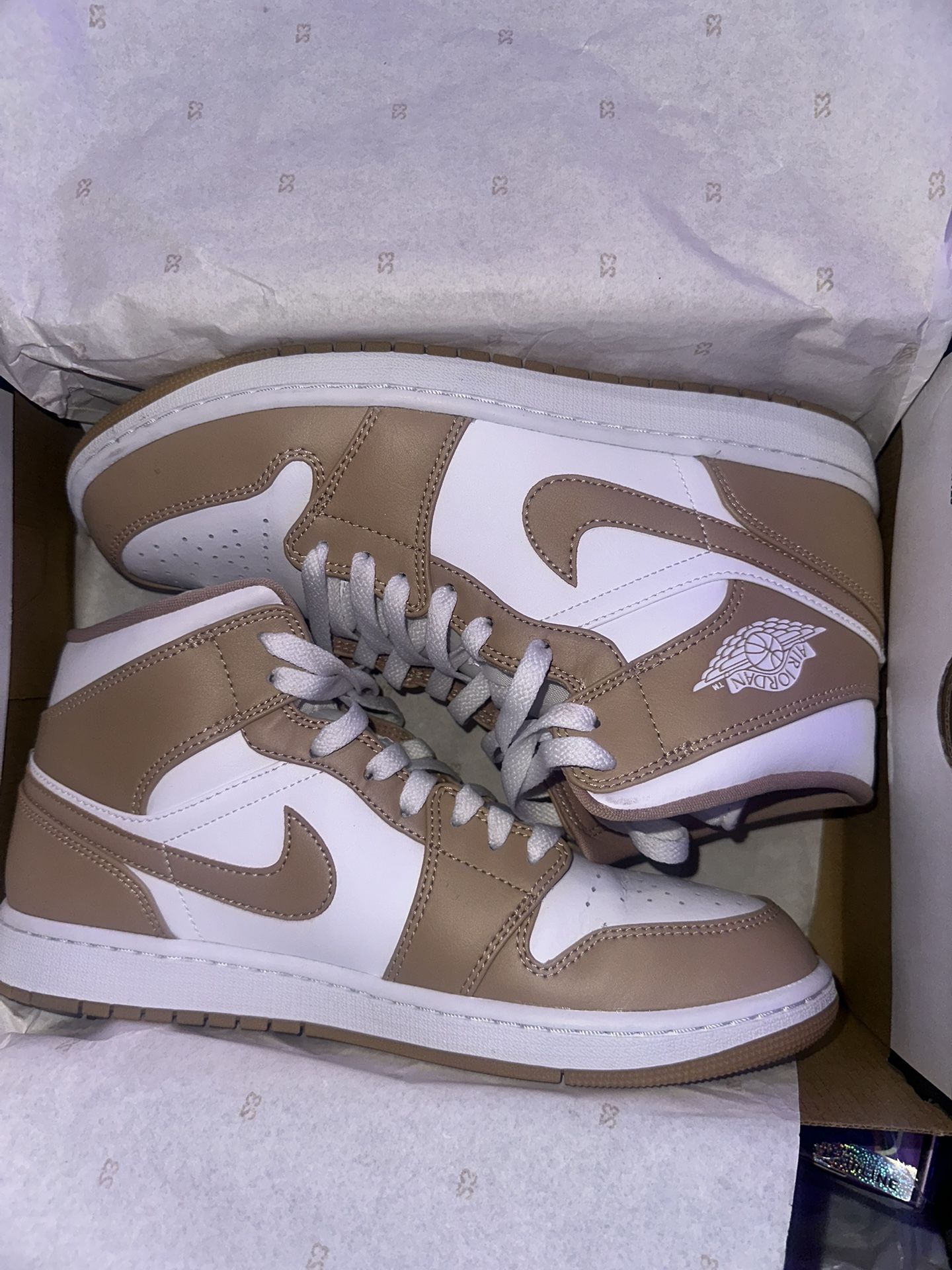 Air Jordan 1 Mid White N Brown Men’s 10.5