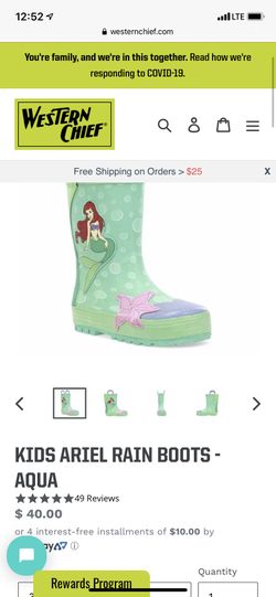 Kids Ariel rain boots (Western Chief)