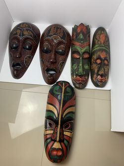 Vintage Tribal masks Made in Indonesia
