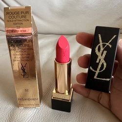Yves Saint Laurent Gold Attraction Edition 52 Rouge Rose Lipstick Satiny Radianc