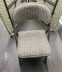 Padded, upholstered, folding chairs