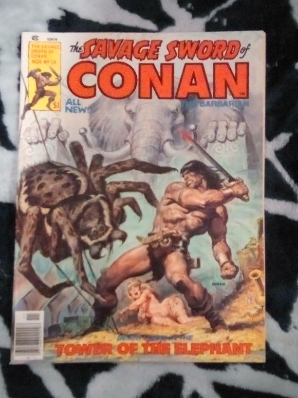 SAVAGE SWORD OF CONAN #24 1977 MAGAZINE VF/NM
