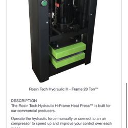 ROSIN TECH HYDRAULIC H - FRAME 20 TON