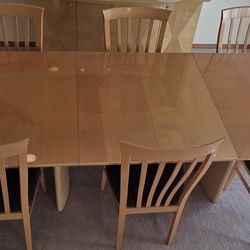 Dining Table, Chairs, Hutch