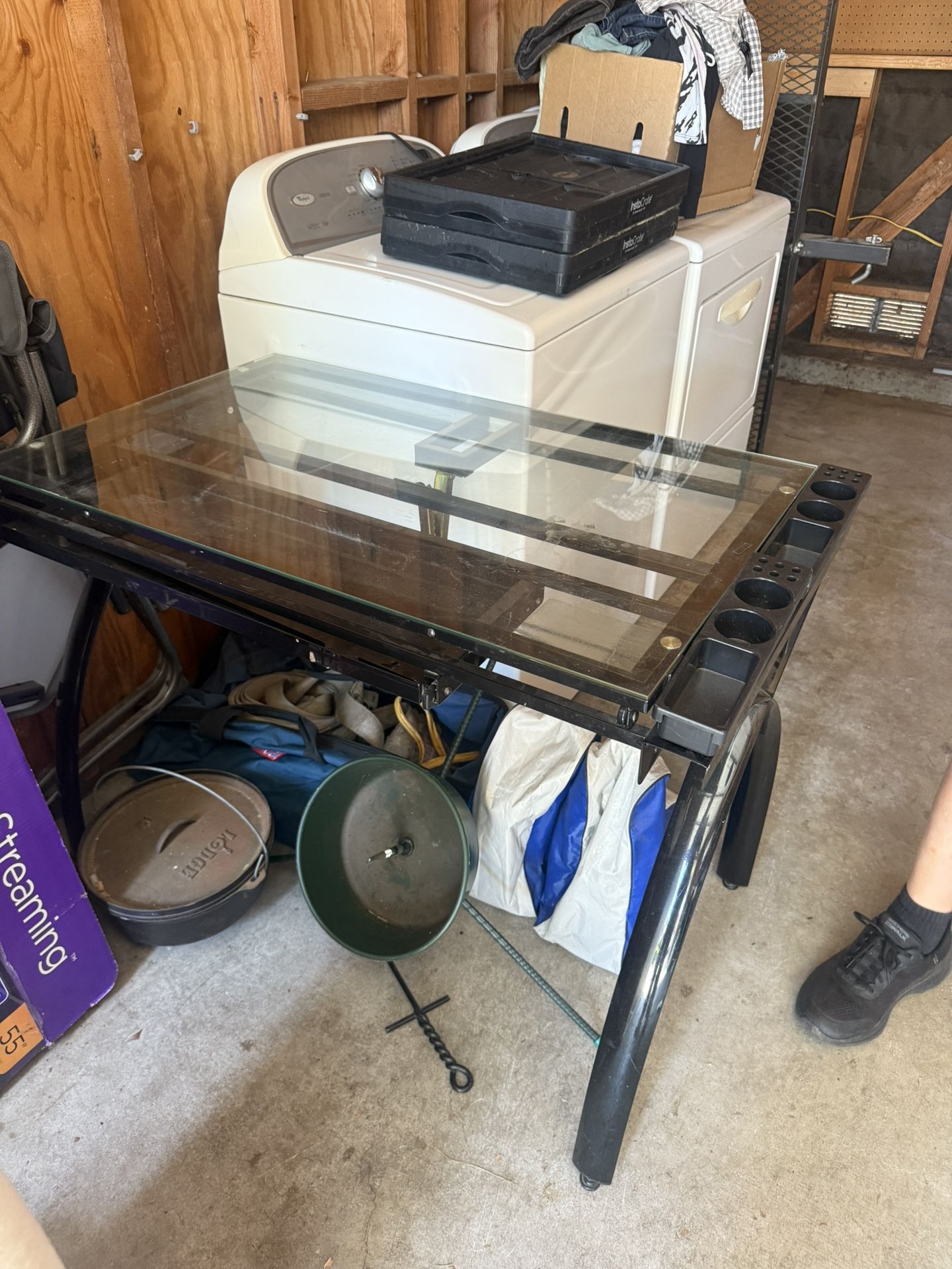 Glass art desk