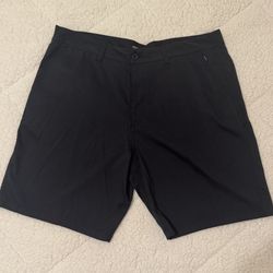 O'Neill Chino Golf Shorts Mens Size 38 Navy Blue Regular Fit Walking Flat Front