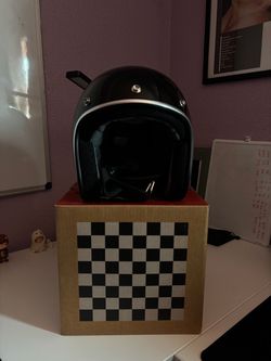 Bonanza Black Open Face Motorcycle Helmet
