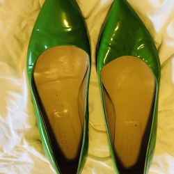 Bright Green J Crew Flats Size 6